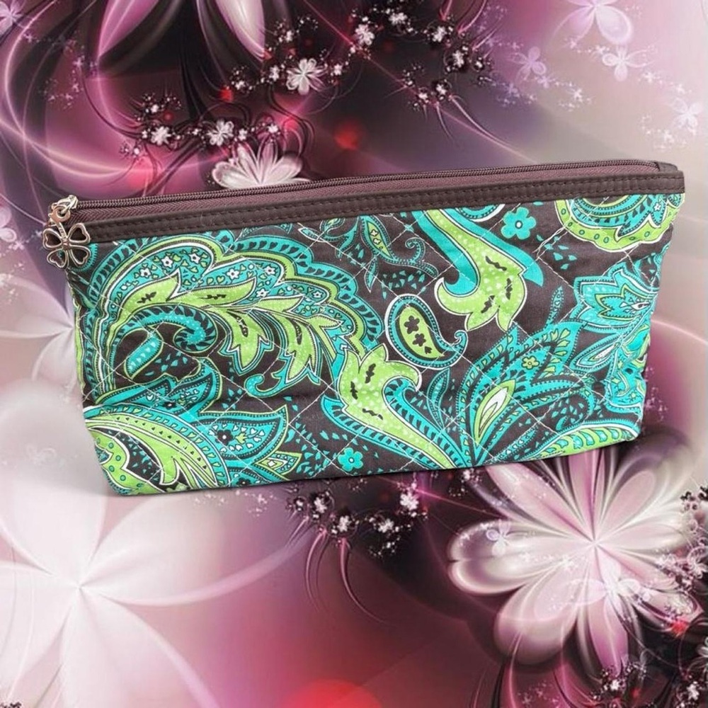 NWOT vintage y2k paisley print makeup bag - vivary. UNUSED, no flaws!
